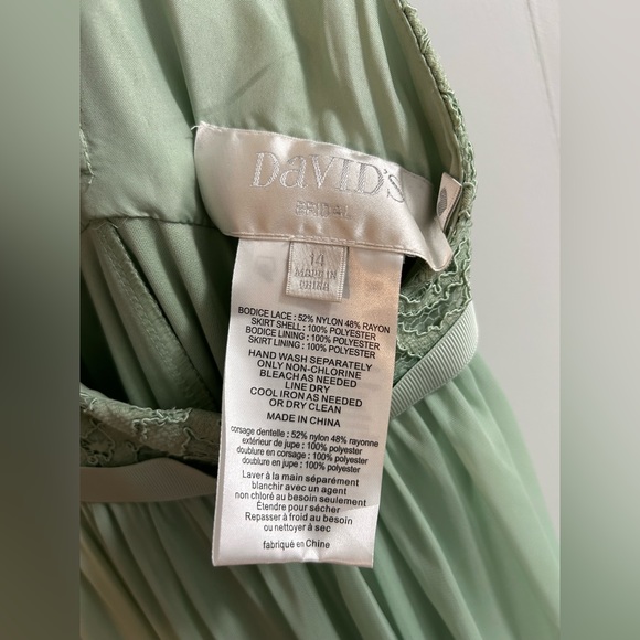 David’s Bridal Open-Back Lace and Mesh Bridesmaid Dress - Picture 5 of 9